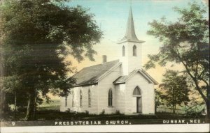 Dunbar NE Presbyterian Church c1910 Tinted Real Photo Postcard