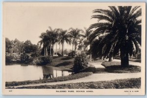 Buenos Aires Argentina Postcard Palermo Park c1930's Unposted RPPC Photo