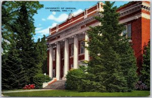 University Of Oregon Eugene Oregon Johnson Hall Administration Building Postcard