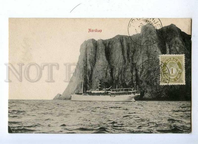 192364 NORWAY NORTH Nordkap ship Vintage postcard