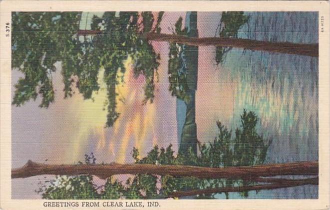 Indiana Greetings From Clear Lake 1939 Curteich