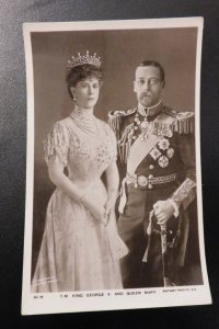 1910 Royalty Postcard Cover RPPC to Wigborough King George V and Queen Mary