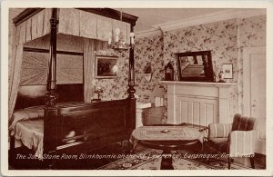 Joel Stone Room Blinkbonnie on the St. Lawrence Gananoque ON Advert Postcard E65