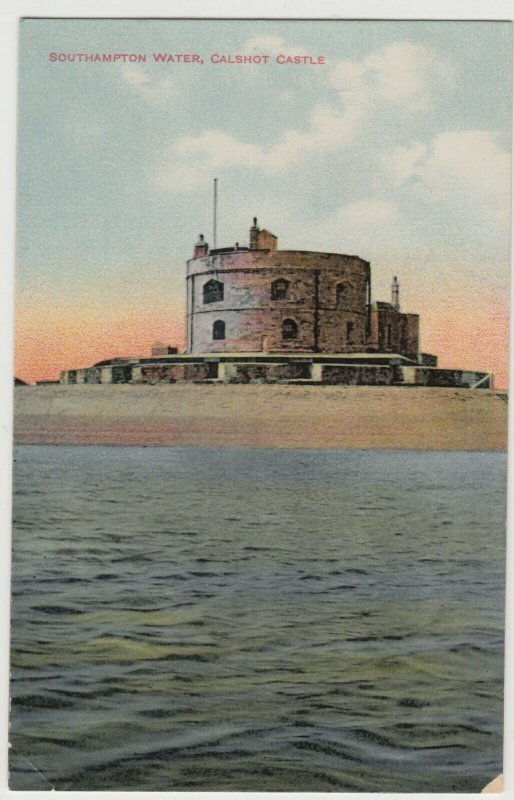 Hampshire; Southampton Water, Calshot Castle PPC By CJ Bealing, Unused, c 1910 