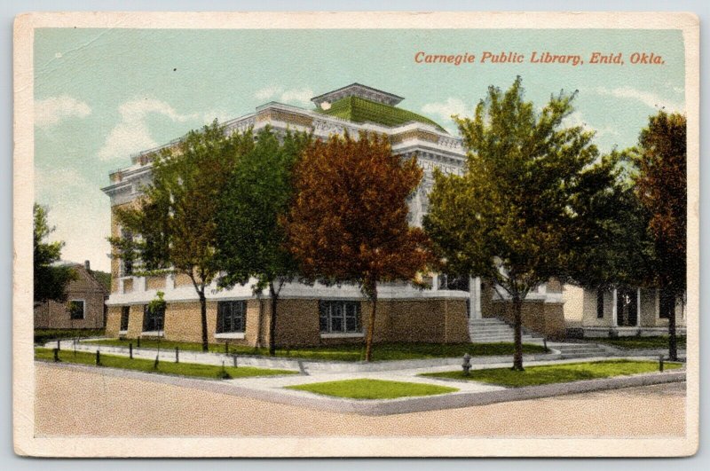 Enid Oklahoma~Carnegie Public Library~Independence Avenue~Demolished 1972~1920s 