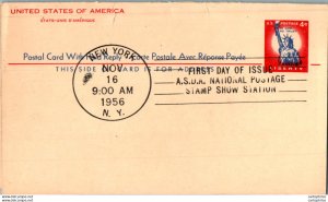 US Postal stationery 4c Statue of liberty New York 1956 ASDA National