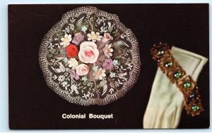 *Colonial Bouquet Texas School of Candy Ceramics San Antonio Texas Postcard C01