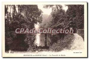 Postcard Old Bonneuil Sur Marne La Passerelle Du Moulin