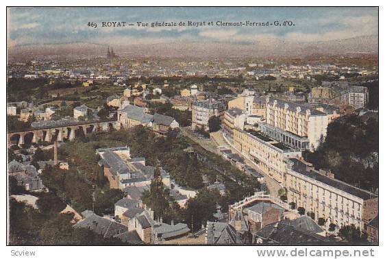 Vue Generale De Royat Et Clermont-Ferrand, Royat (Puy-de-Dôme), France, 1900...