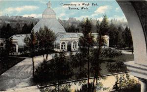 TACOMA WASHINGTON CONSERVATORY IN WRIGHT PARK POSTCARD 1910s