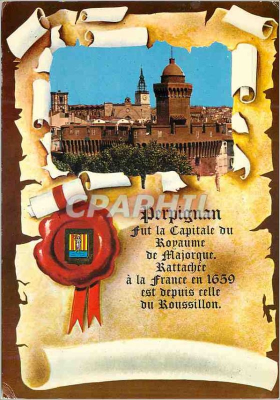 Postcard Modern Light and Color of Roussillon Perpignan View Castile and the ...