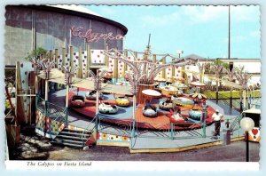 SAN ANTONIO, TX ~ HemisFair 1968 CALYPSO RIDE Fiesta Island ~ 4x6 Postcard