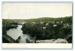 1911 Bird's Eye View From Lovers Leap Elkader Iowa IA Posted Antique Postcard