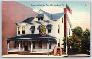 American Legion Post 123 Lansford Pennsylvania PA  Building Landmark Postcard