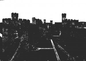 Wales Caernarvon Castle Interior Looking East 1962