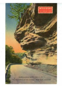 MO - Noel. Overhanging Bluffs on US Rte 71 in the Ozarks