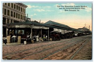 c1910's Old Historical French Market New Orleans Louisiana LA Railway Postcard