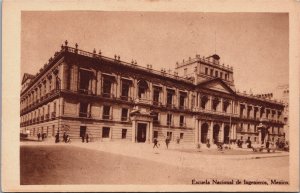 Mexico Escuela Nacional de Ingenieros Mexico City Vintage Postcard C123