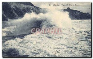 Biarritz Old Postcard Wave at the Cote des Basques