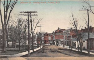 Pulaski New York Jefferson Street Looking North Vintage Postcard U1214