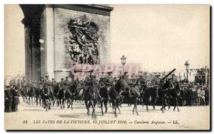 Paris - Fetes de la Victoire - July 14, 1919 - Army - Cavalry English - Old P...