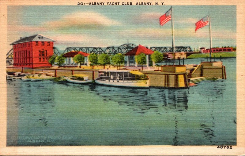 New York Albany Yacht Club Curteich