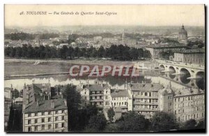 Old Postcard Toulouse Generale view of Saint Cyprien