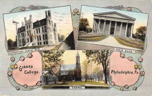 Philadelphia Pennsylvania Girard College Multiview Antique Postcard K51781