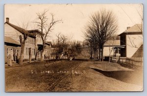 J87/ Chili Ohio RPPC Postcard c1910 Coshocton Main St Stores  1595