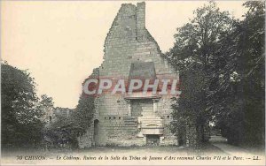 'Old Postcard Chinon castle ruins of the throne room or Jeanne d''Arc recogni...