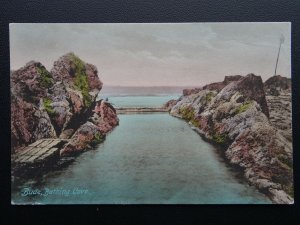 Cornwall BUDE Bathing Cove TOMMY'S PIT - Old Postcard by Frith 31916