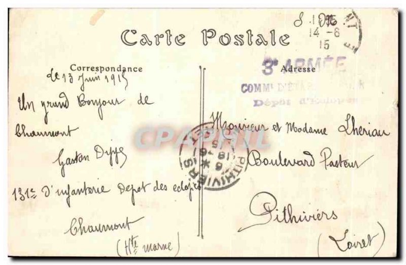 Old Postcard Chaumont Train Viaduct