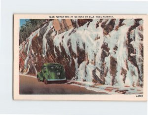 Postcard Winter-Time At Ice Rock On Blue Ridge Parkway, North Carolina