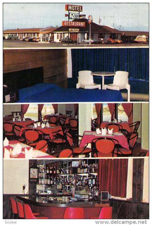 Motel-Restaurant La Vigie, Inside View, Bar, Classic Cars, MATANE, Quebec, Ca...