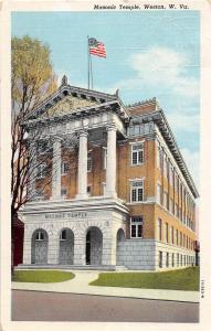 D46/ Weston West Virginia WV Postcard 1954 Masonic Temple Building