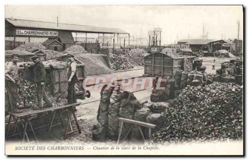 Postcard Old Mine Mining Company Charbonniers Station Site Chapel TOP