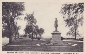 Maine Portland Thomas Brackett Reed Monument Western Promenade Albertype