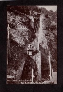 UK Devon Lynton LYNMOUTH Cliff Railway Railroad Car Sepiatone Postcard