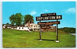 MILTON, NY New York ~ Roadside SHIP LANTERN INN c1960s Ulster County Postcard