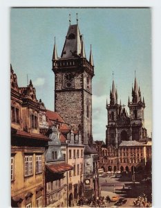 Postcard Old Town Square with Týn Church, Prague, Czech Republic