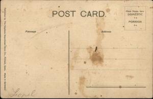 Putnam CT Trolley Going by RR Train Station c1910 Postcard jrf