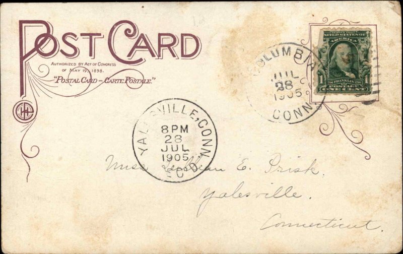 Columbia Connecticut CT Street Scene c1910 Vintage Postcard