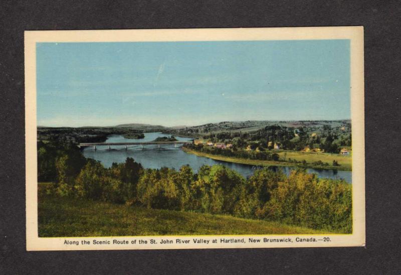 NB St John River Valley Hartland New Brunswick Canada Carte Postale Postcard