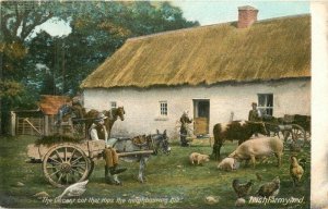 Ireland C-1910 Rural life Cottage Farm Lawrence #7739 Postcard 22-8721