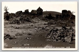 Idaho Broken Crater Walls Devils Orchard Crater Of Moon Real Photo Postcard L24