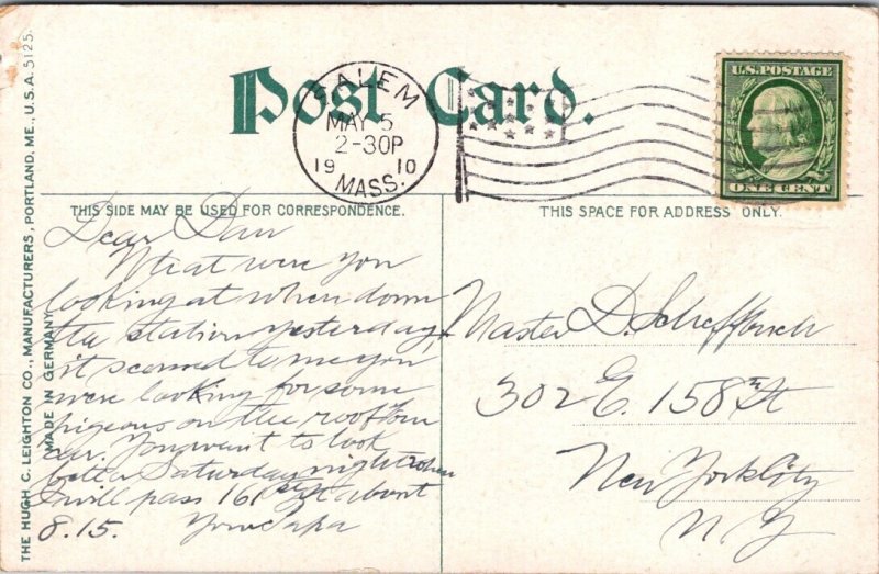 Vintage Postcard Salem, Mass Whale's Gulch, Baker Island JT5