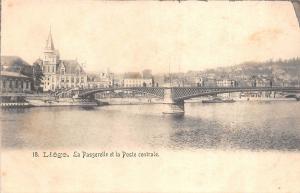 B94353 la passerelle et la poste centrale    liege  belgium