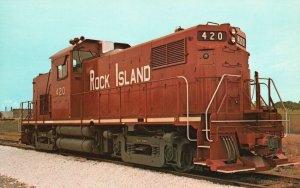 Vintage Postcard Rock Island 420 New Design In 1966 Alco Model C-415 Switcher