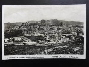 Greece ATHENES Acropolis Panoramic View - Old RP Postcard by Delta 4