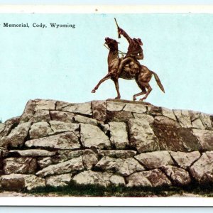 c1920s Wyoming Cody (Buffalo Bill) Memorial Litho Photo Postcard Shoshone A32